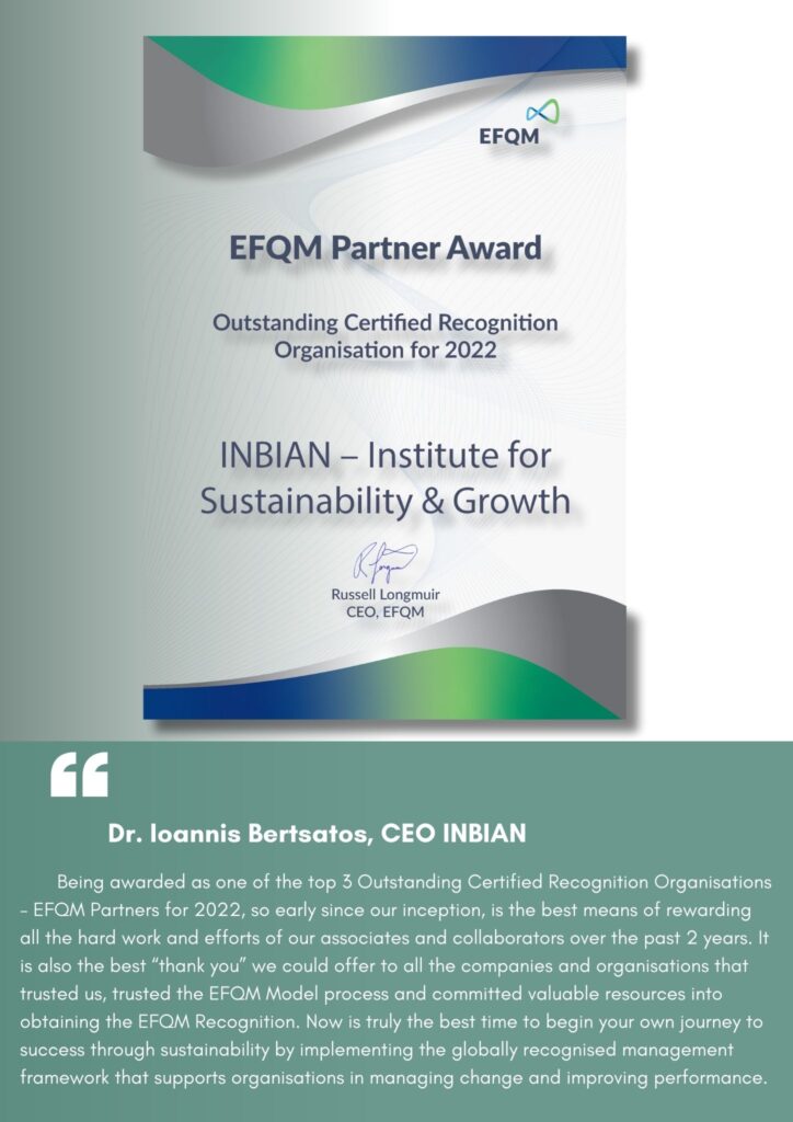 INBIAN one of the top 3 Outstanding Certified Recognition Organisations for 2022